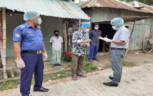 সালথায় স্বাস্থ্যবিধি অমান্য করায় ৬জনকে জরিমানা