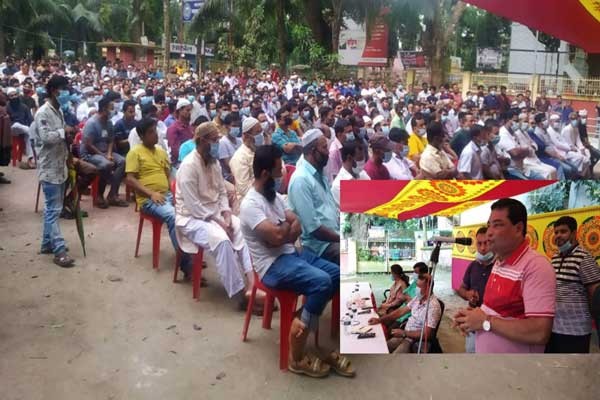 সদরপুর বাজারে নিরাপত্তা জোদার লক্ষ্যে আইন শৃংখলা সভা অনুষ্ঠিত