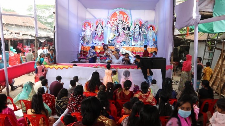 সদরপুরে বিভিন্ন মণ্ডপে শারদীয় দূর্গা পূজা উদযাপন