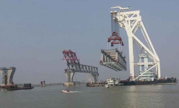 বসল পদ্মা সেতুর ৩৬তম স্প্যান