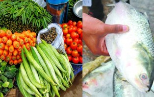 বাজারে ইলিশের দাম নাগালে, সবজির চড়া