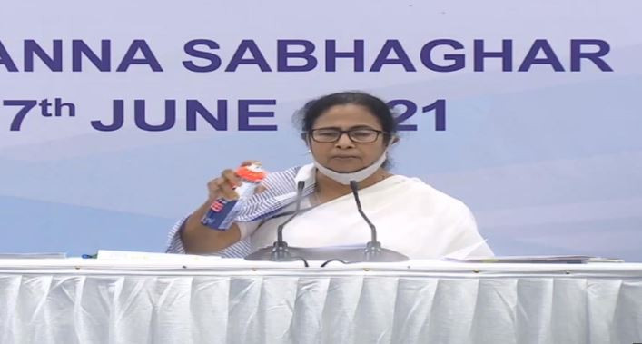 মন্ত্রিসভায় মাছির উপদ্রব, নিজেই স্প্রে শুরু করলেন বিরক্ত মমতা