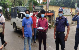 সদরপুরে লকডাউন ভঙ্গের কারণে ৯ জন কে অর্থদণ্ড