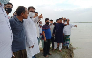 ভাঙ্গণ প্রতিরোধে স্থায়ী বাঁধসহ প্রয়োজনীয় ব্যবস্থা গ্রহণের  আশ্বাস দিলেন নিক্সন চৌধুরী