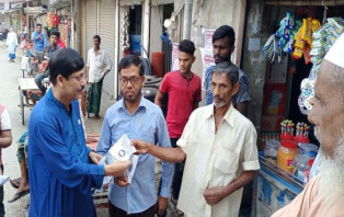 সালথায় নৌকার পক্ষে ভোট চাইলেন সাবেক এমপি জুয়েল চৌধুরী