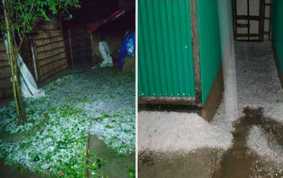 চাঁপাইনবাবগঞ্জে শিলাবৃষ্টি 