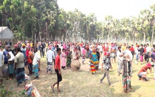 নগরকান্দায় দুই গ্রামবাসীর সংঘর্ষে আহত ১২