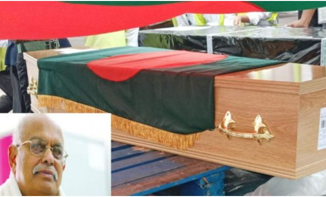 ঢাকায় গাফফার চৌধুরীর মরদেহ
