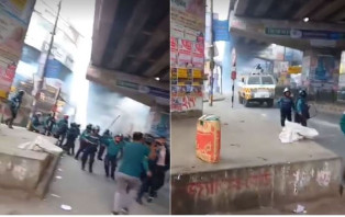 রাজধানীতে জামায়াতের নেতাকর্মীদের সঙ্গে পুলিশের সংঘর্ষ 