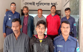 রাজবাড়ীতে পৃথক অভিযানে গ্রেপ্তার ৫