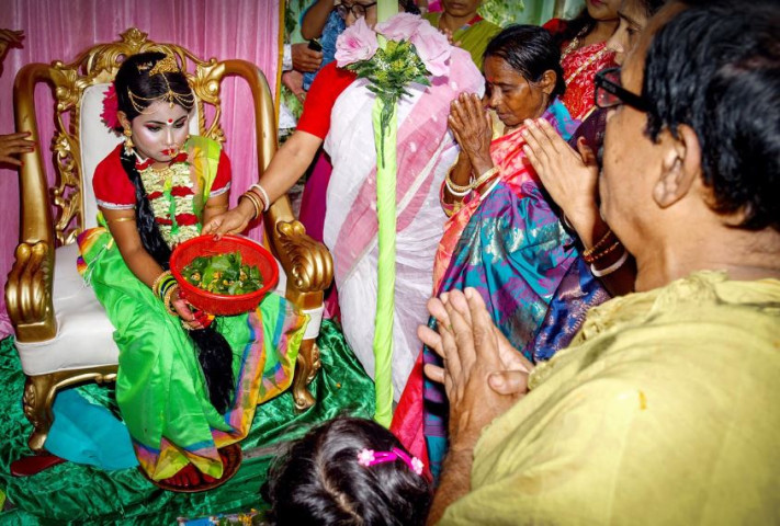 গাইবান্ধায় কুমারী পূজা অনুষ্ঠিত