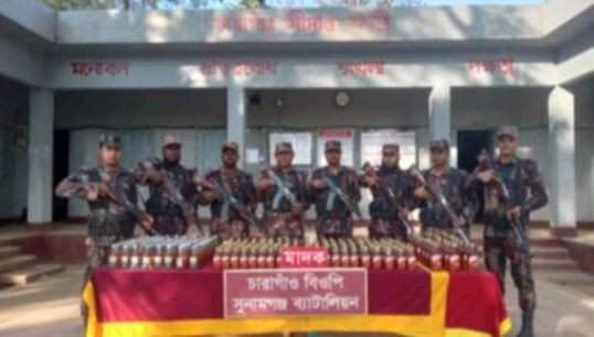 সুনামগঞ্জ সীমান্তে ৩১ লাখ টাকার  ভারতীয় মালামাল আটক 