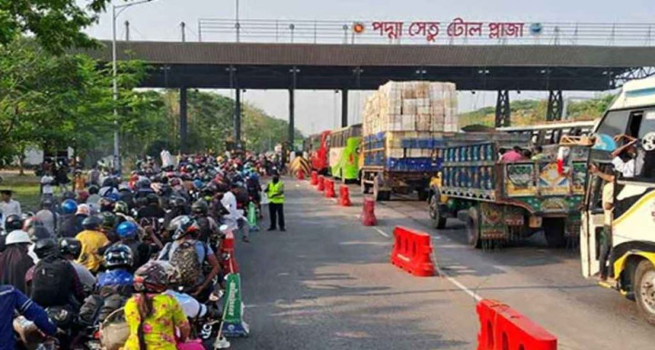 পদ্মা সেতুতে ২৪ ঘণ্টায় টোল আদায় ৩ কোটি ২৩ লাখ টাকা