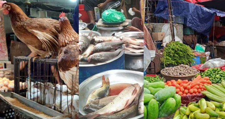 চড়া মাছ-মুরগি-সবজির বাজার