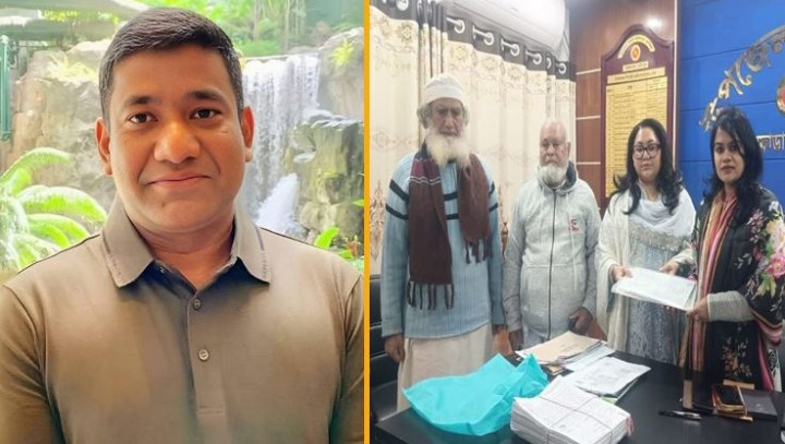 ফরিদপুর-১ আসনে স্বতন্ত্র প্রার্থী আরিফুর রহমান দোলনের মনোনয়নপত্র জমা