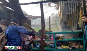 সদরপুর অগ্নিকাণ্ডে মুদি দোকান পুড়ে ছাই