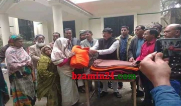 নগরকান্দায় সাবেক এমপি জুয়েল চৌধুরীর কম্বল বিতরণ